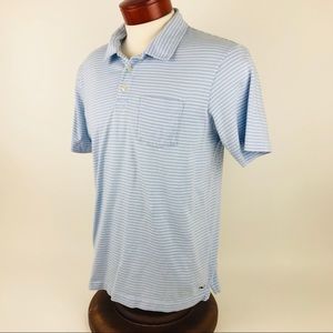 Mens VINEYARD VINES Blue Striped Polo Shirt Small